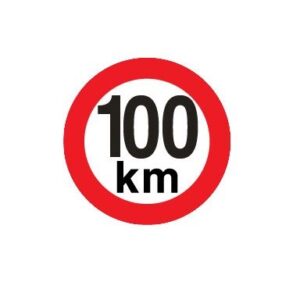 autocolant limitare viteza 100km 1